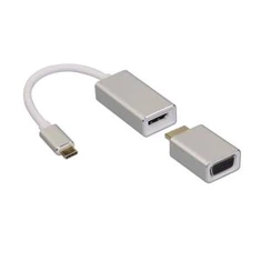 USB Type C Thunderbolt 3 Untuk VGA Adapter Male To Female