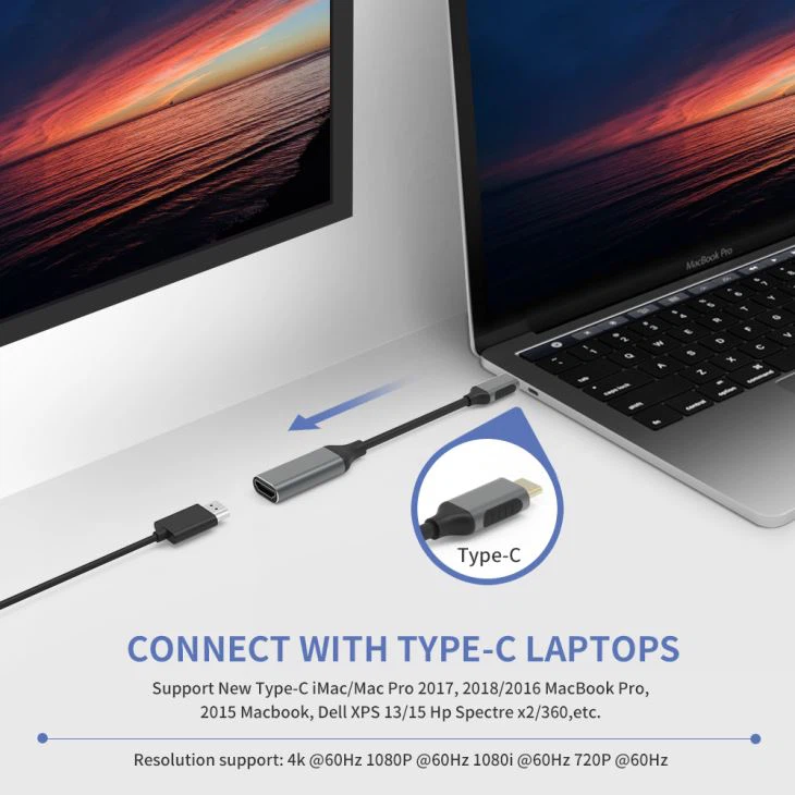 USB C To HDMI Adapter 4k 60Hz - MSLFORCE Adapter