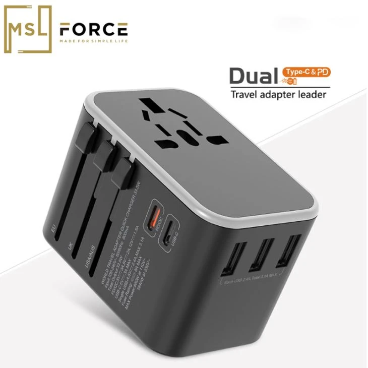 Dwiusb jenis penyesuai perjalanan pengecas