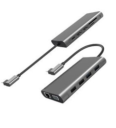 USB C dwi HDMI 4K penyesuai pelbagai monitor Spsampah