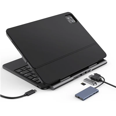 Sarung IPad boleh tanggal Dengan Pembaca Kad USB C HUB