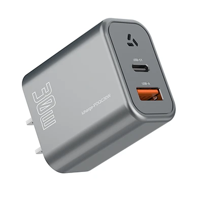 Pengecas PD30W Dengan Satu USB A Dan Satu USB C