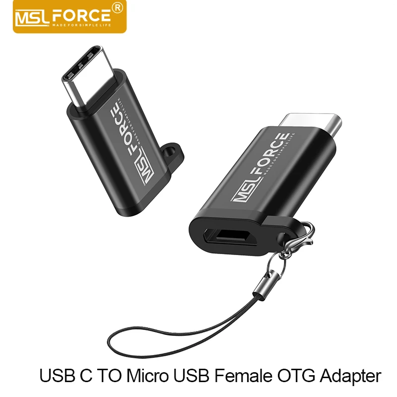 Penyambung Tukar Lelaki USB Jenis C Perempuan Ke USB Mikro